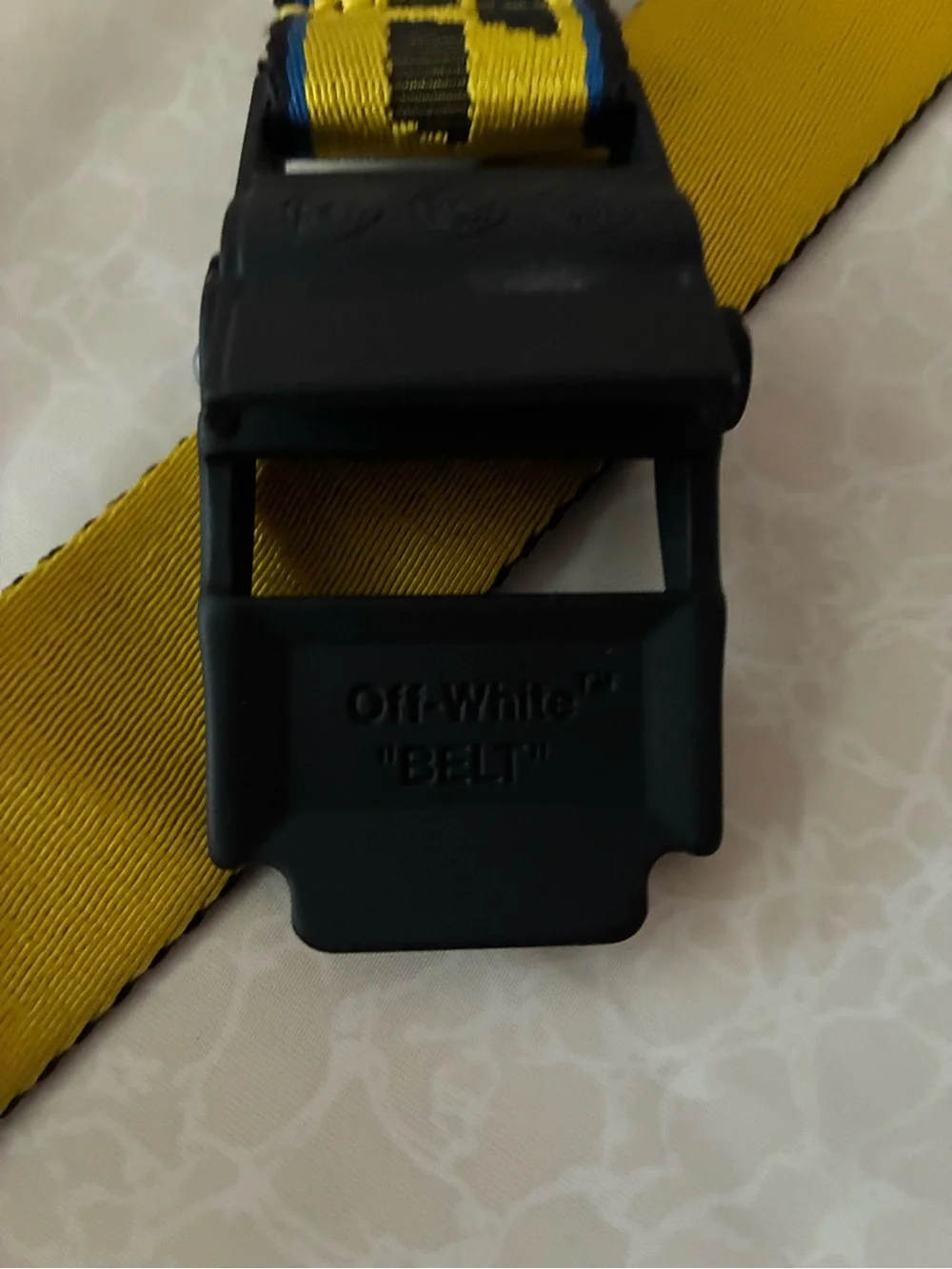 Off-White Yellow and Black Industrial Web Belt